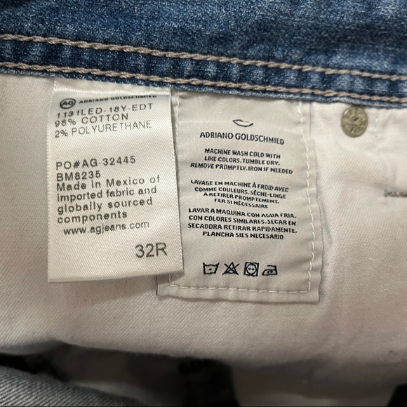 Mens AG Distressed Light Wash “The Matchbox” Slim Straight Jeans - Picture 4 of 4